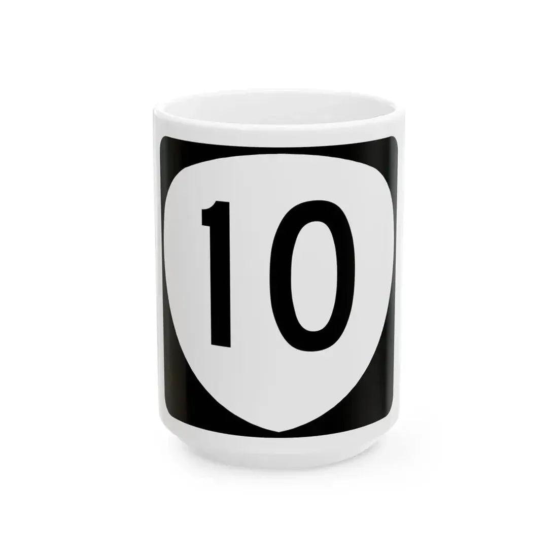 OR 10 (Oregon) (Road Sign) White Coffee Mug 15oz - Go Mug Yourself