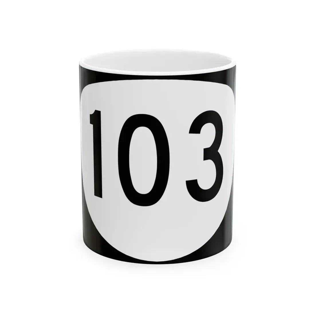 OR 103 (Oregon) (Road Sign) White Coffee Mug 11oz - Go Mug Yourself
