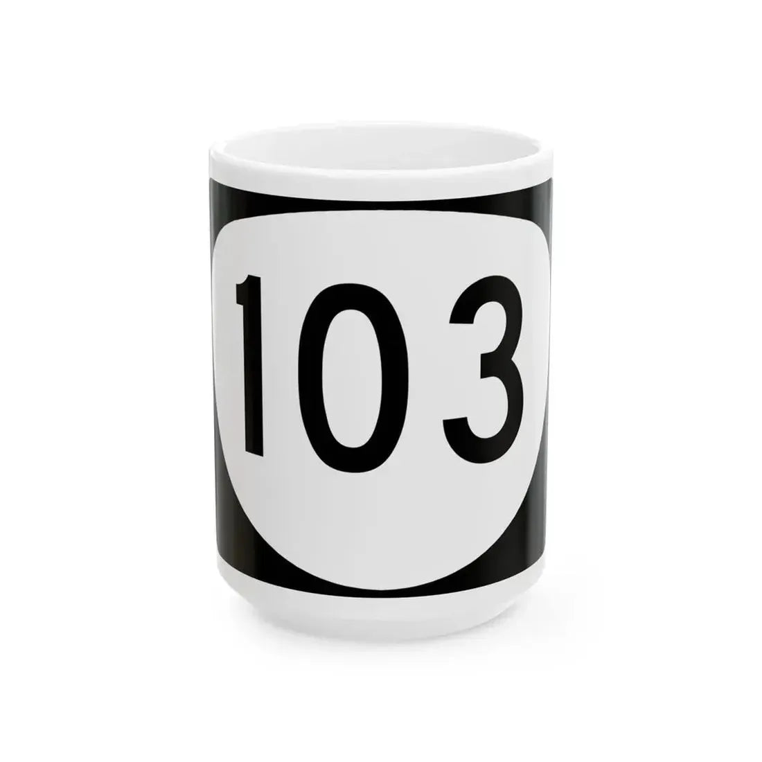 OR 103 (Oregon) (Road Sign) White Coffee Mug 15oz - Go Mug Yourself