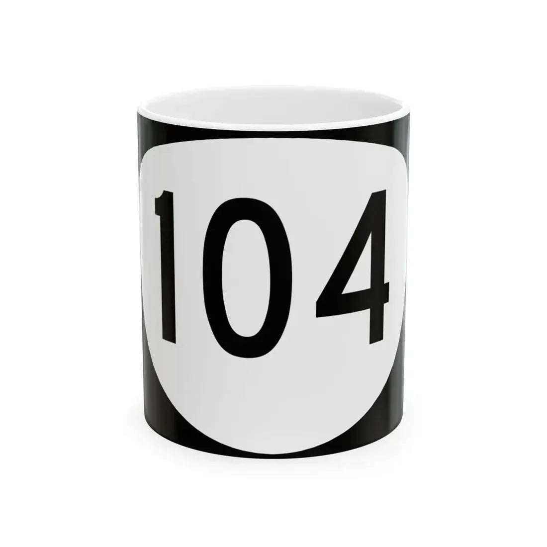 OR 104 (Oregon) (Road Sign) White Coffee Mug 11oz - Go Mug Yourself