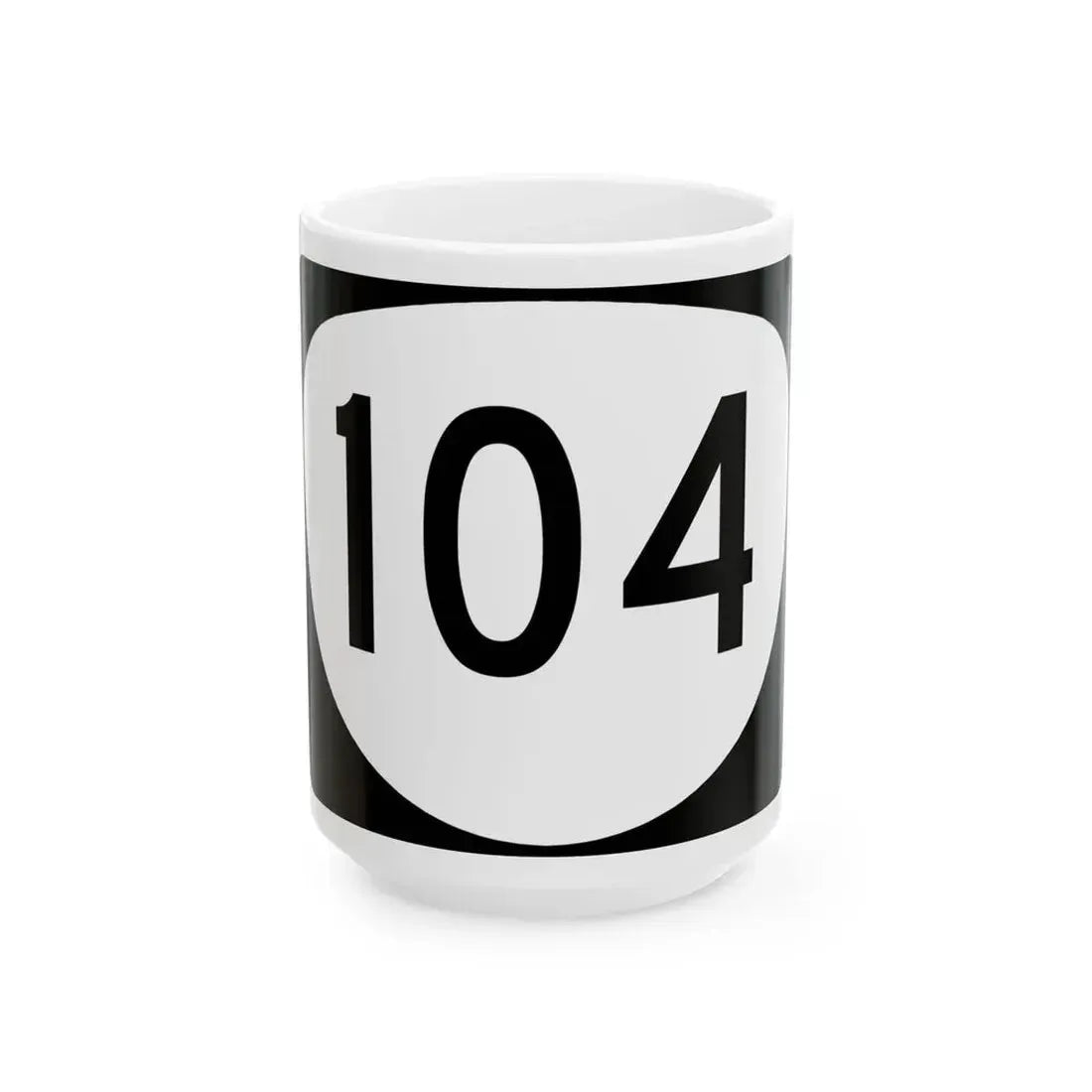 OR 104 (Oregon) (Road Sign) White Coffee Mug 15oz - Go Mug Yourself