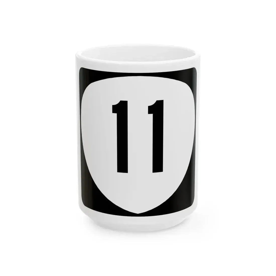 OR 11 (Oregon) (Road Sign) White Coffee Mug 15oz - Go Mug Yourself