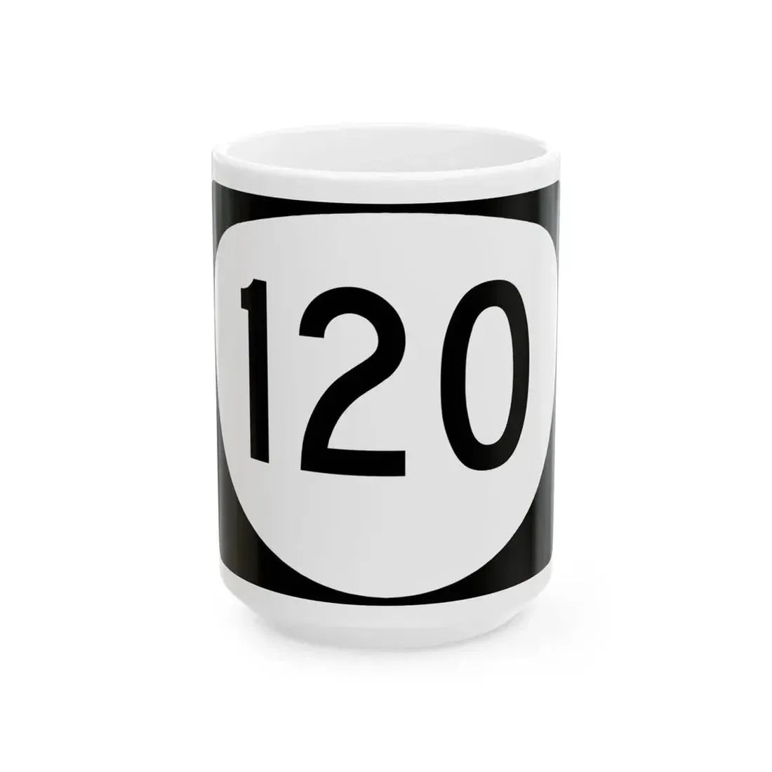 OR 120 (Oregon) (Road Sign) White Coffee Mug 15oz - Go Mug Yourself