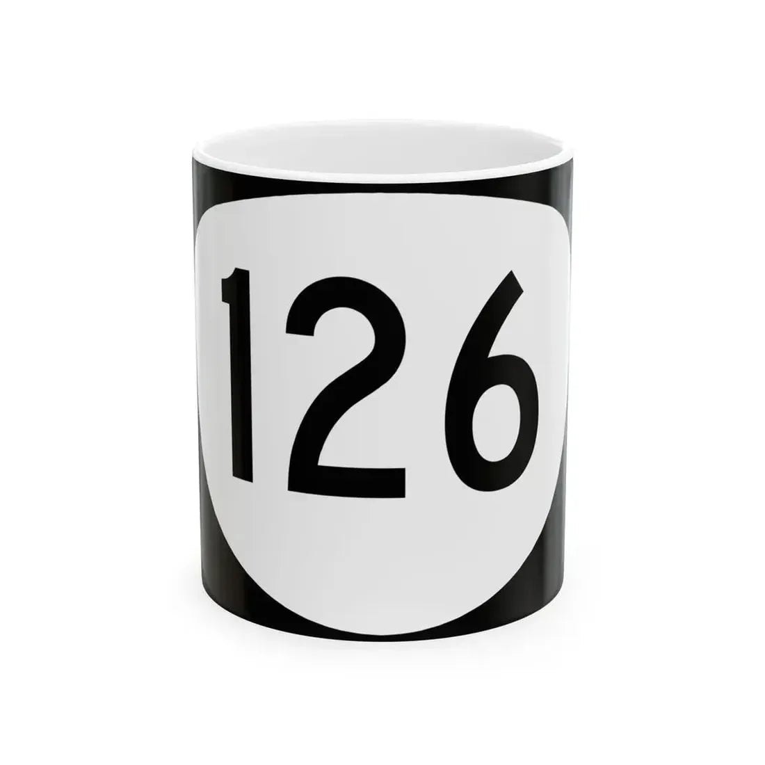OR 126 (Oregon) (Road Sign) White Coffee Mug 11oz - Go Mug Yourself