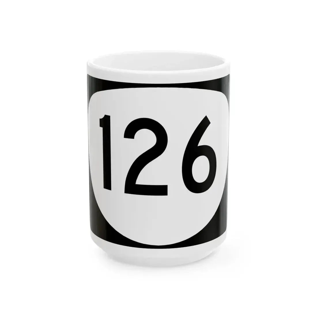 OR 126 (Oregon) (Road Sign) White Coffee Mug 15oz - Go Mug Yourself
