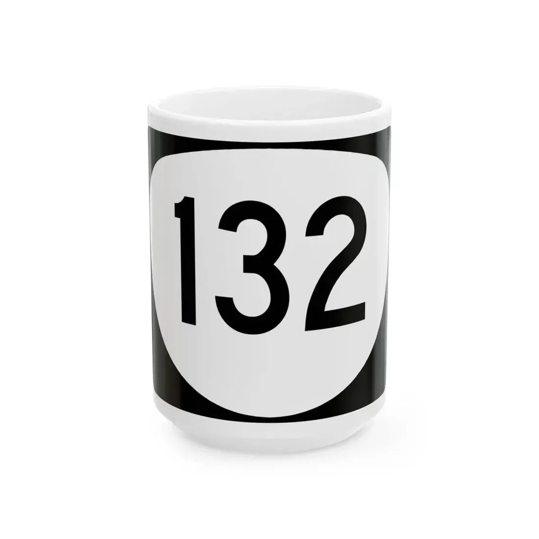OR 132 (Oregon) (Road Sign) White Coffee Mug 15oz - Go Mug Yourself