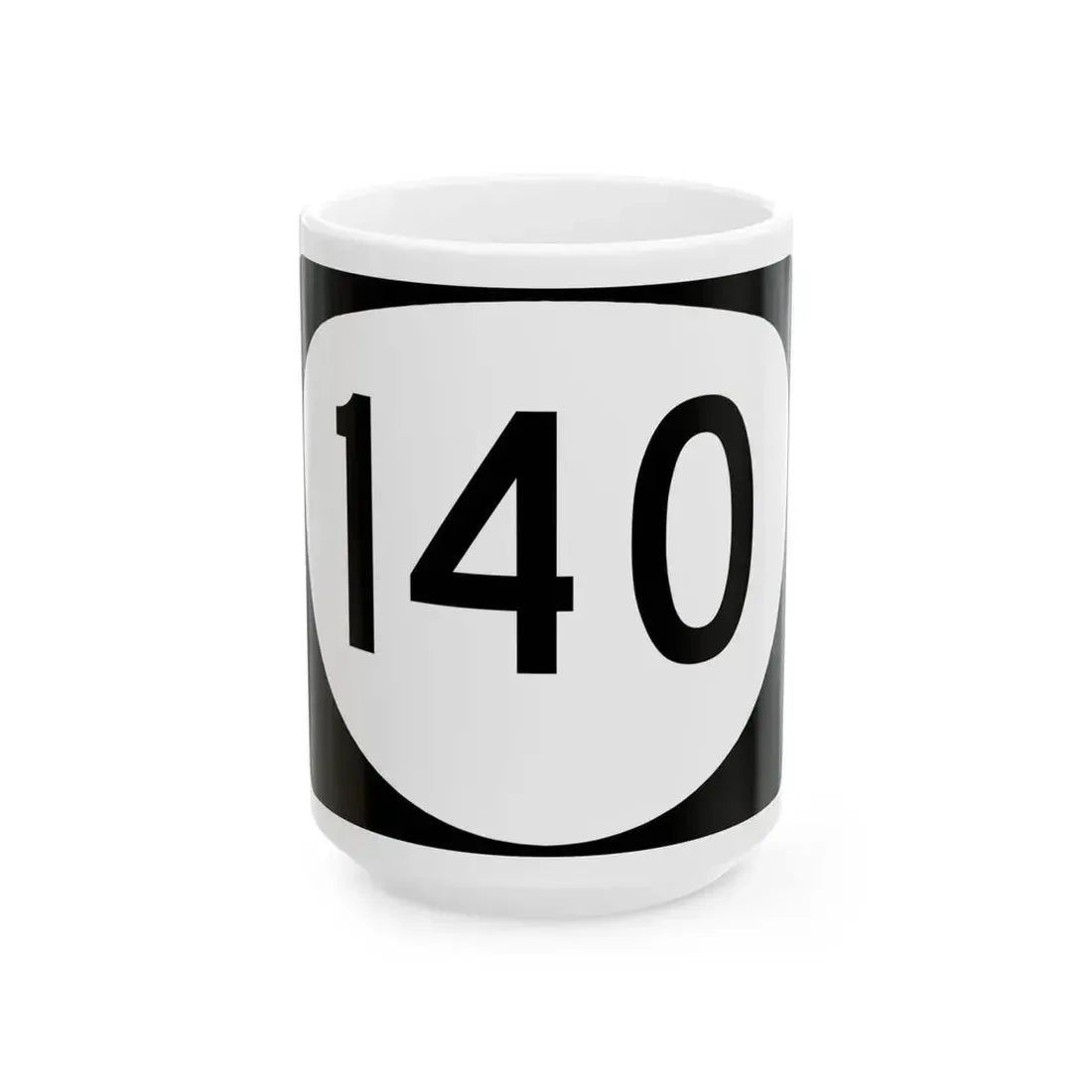OR 140 (Oregon) (Road Sign) White Coffee Mug 15oz - Go Mug Yourself