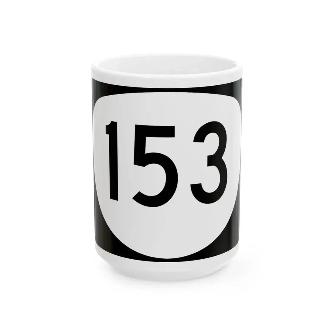OR 153 (Oregon) (Road Sign) White Coffee Mug 15oz - Go Mug Yourself