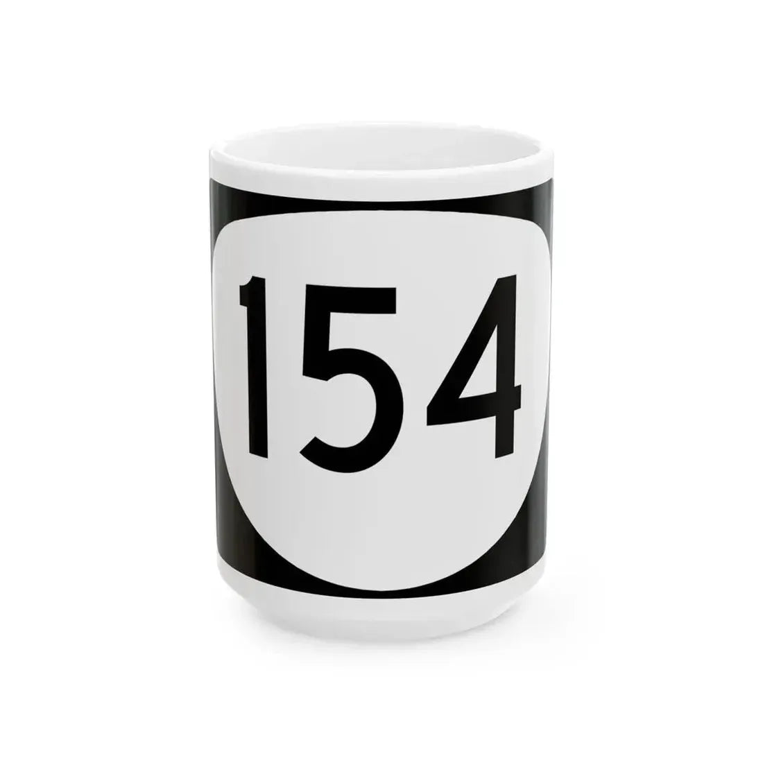 OR 154 (Oregon) (Road Sign) White Coffee Mug 15oz - Go Mug Yourself