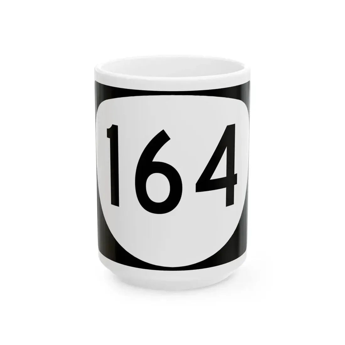 OR 164 (Oregon) (Road Sign) White Coffee Mug 15oz - Go Mug Yourself