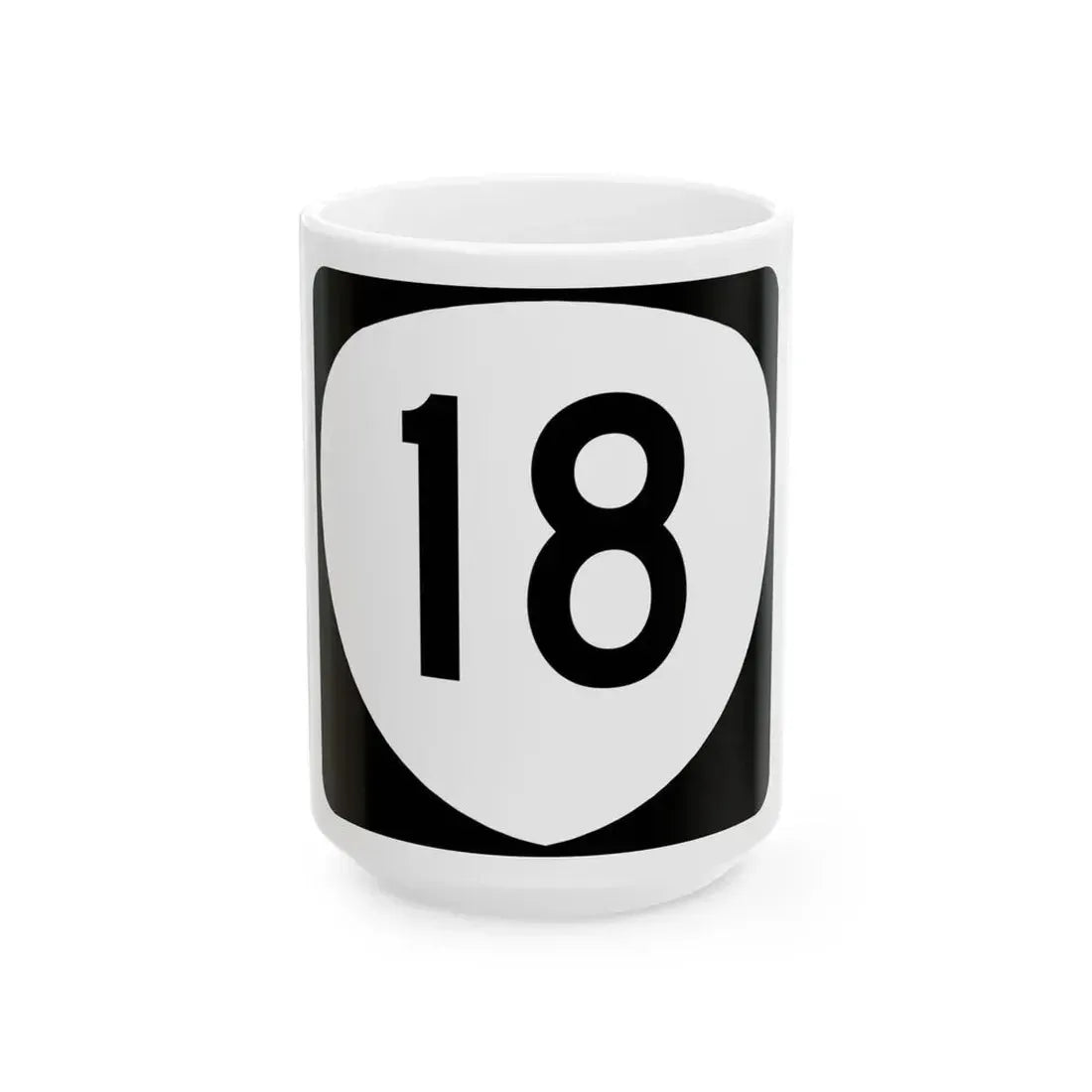OR 18 (Oregon) (Road Sign) White Coffee Mug 15oz - Go Mug Yourself