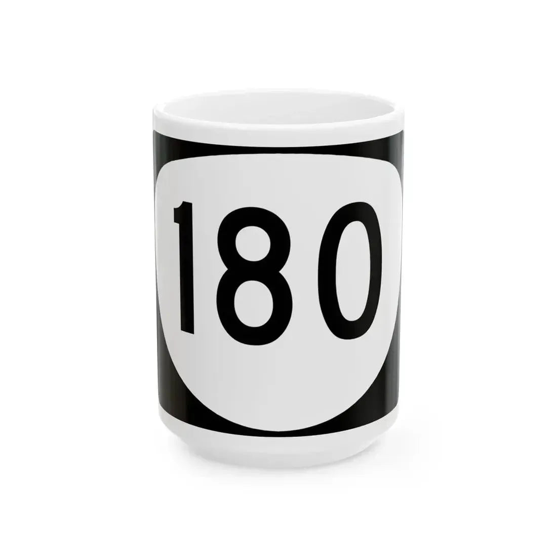OR 180 (Oregon) (Road Sign) White Coffee Mug 15oz - Go Mug Yourself