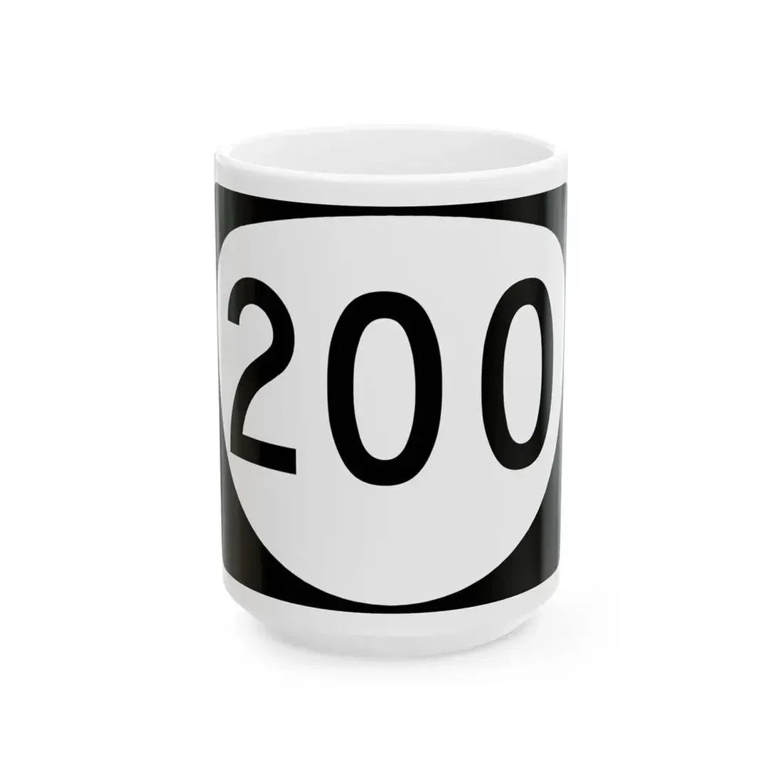 OR 200 (Oregon) (Road Sign) White Coffee Mug 15oz - Go Mug Yourself