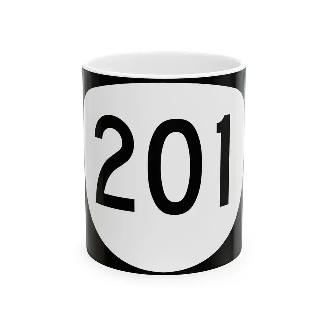 OR 201 (Oregon) (Road Sign) White Coffee Mug 11oz - Go Mug Yourself