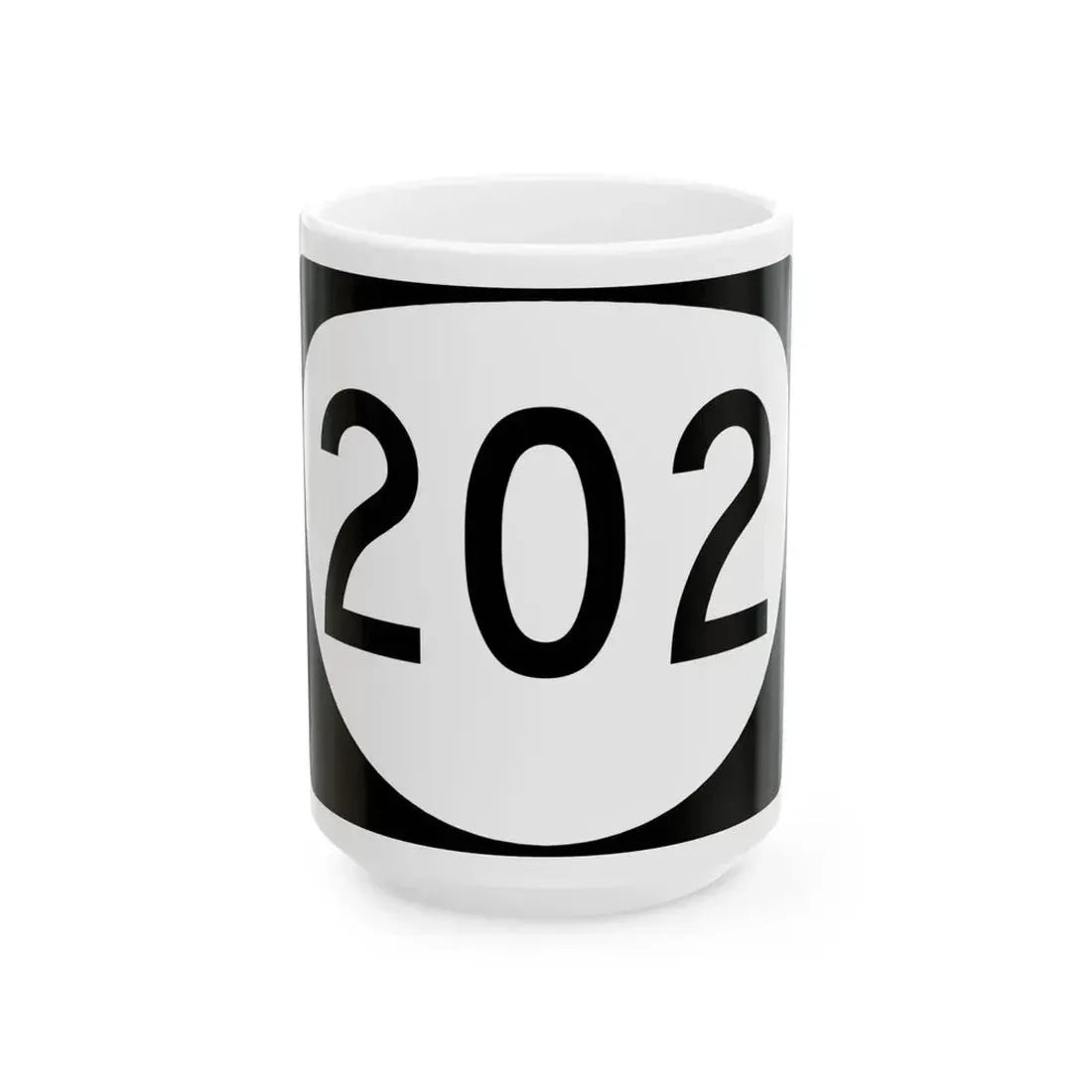 OR 202 (Oregon) (Road Sign) White Coffee Mug 15oz - Go Mug Yourself