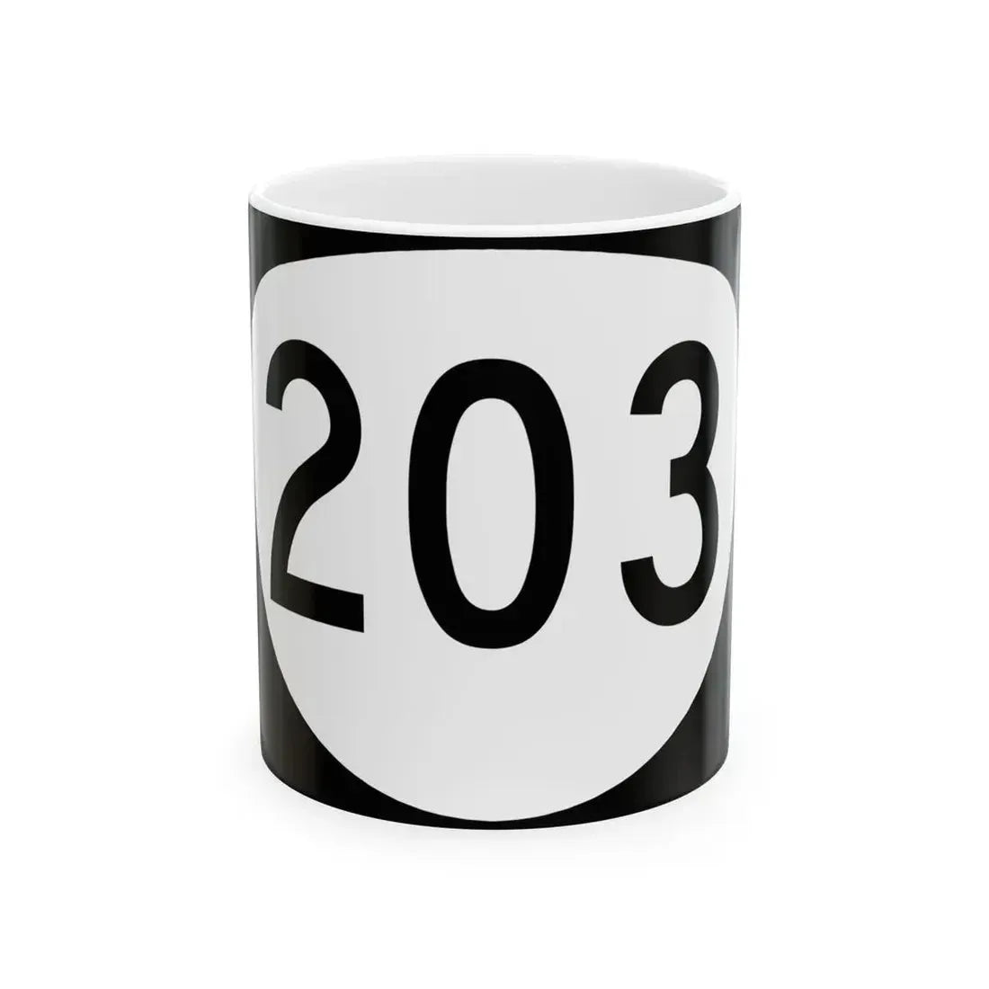 OR 203 (Oregon) (Road Sign) White Coffee Mug 11oz - Go Mug Yourself