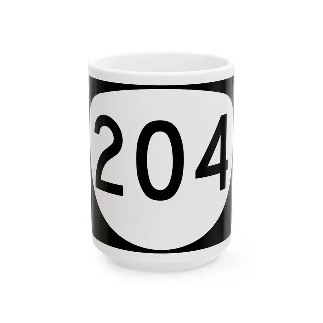 OR 204 (Oregon) (Road Sign) White Coffee Mug 15oz - Go Mug Yourself