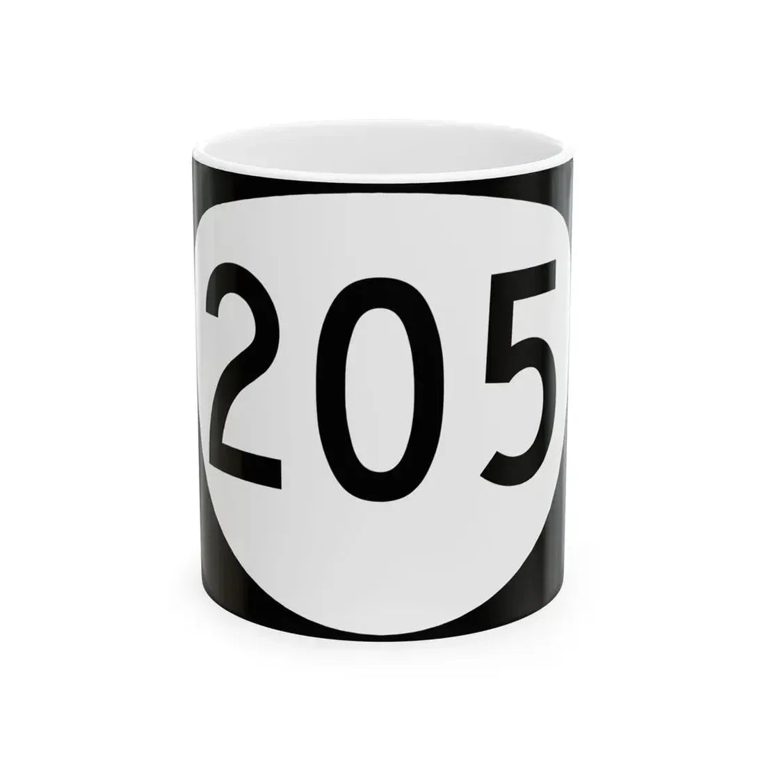 OR 205 (Oregon) (Road Sign) White Coffee Mug 11oz - Go Mug Yourself