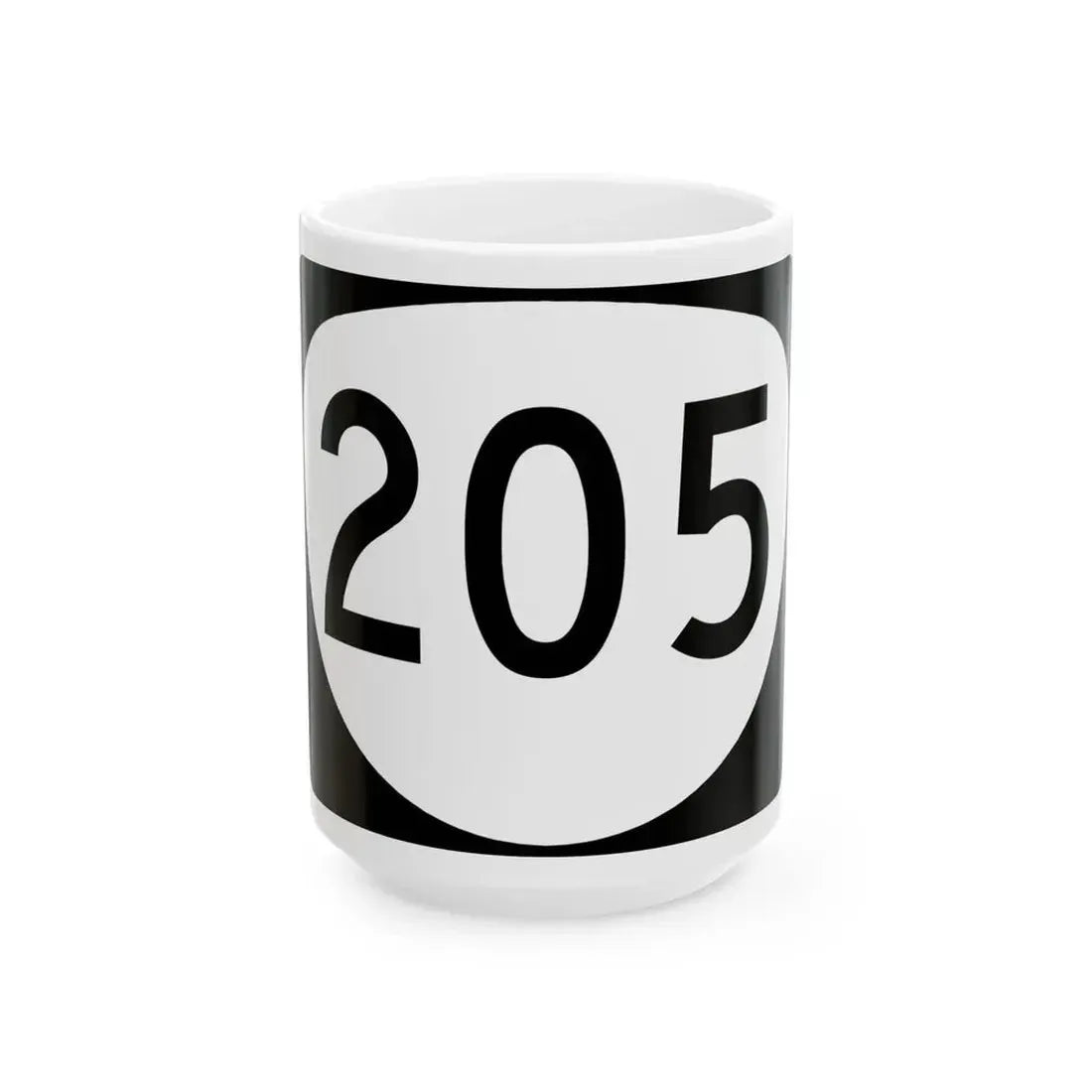 OR 205 (Oregon) (Road Sign) White Coffee Mug 15oz - Go Mug Yourself
