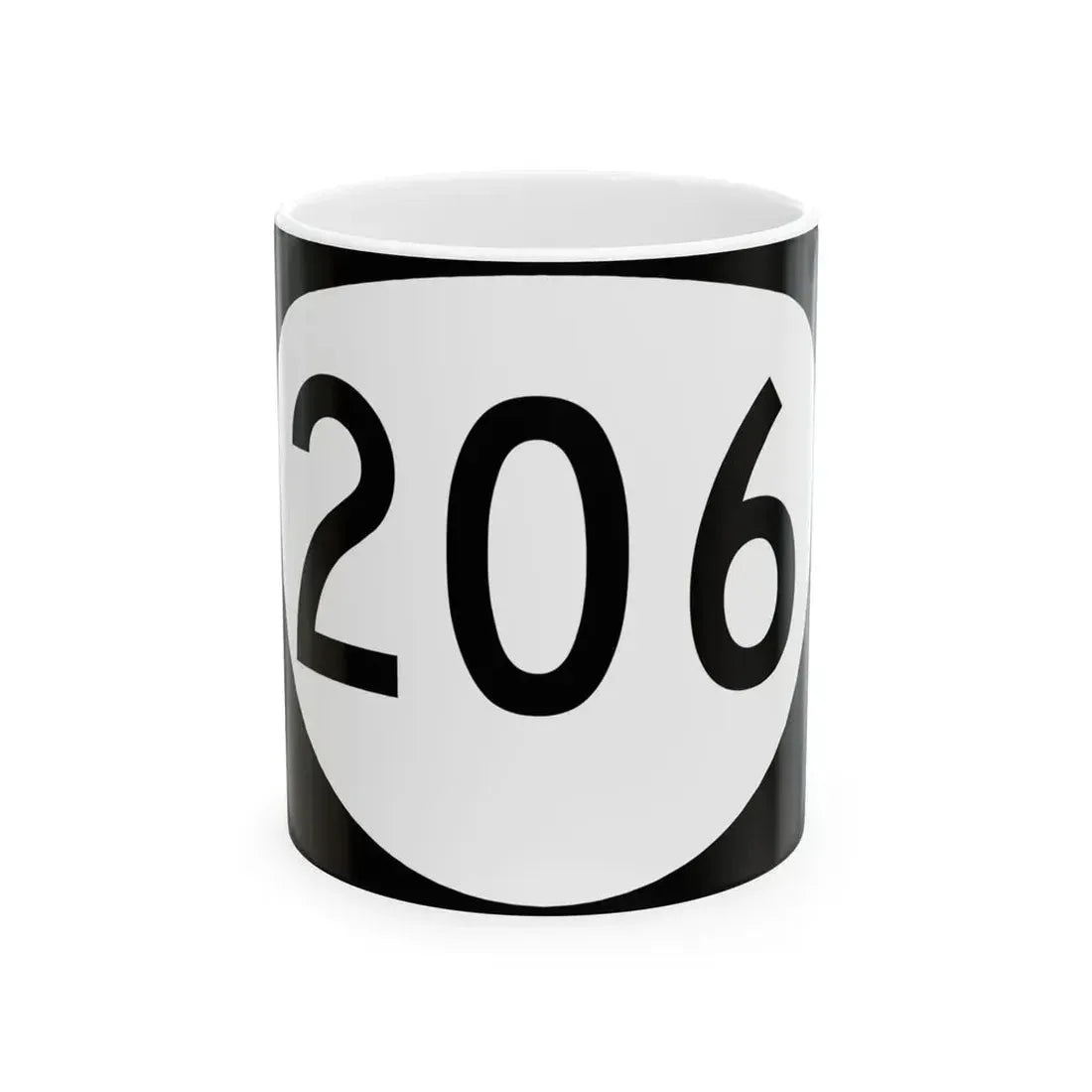OR 206 (Oregon) (Road Sign) White Coffee Mug 11oz - Go Mug Yourself