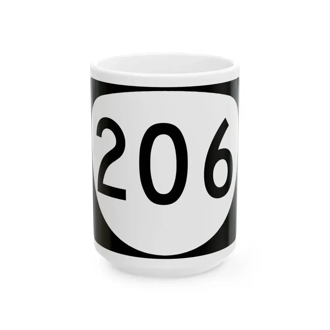 OR 206 (Oregon) (Road Sign) White Coffee Mug 15oz - Go Mug Yourself