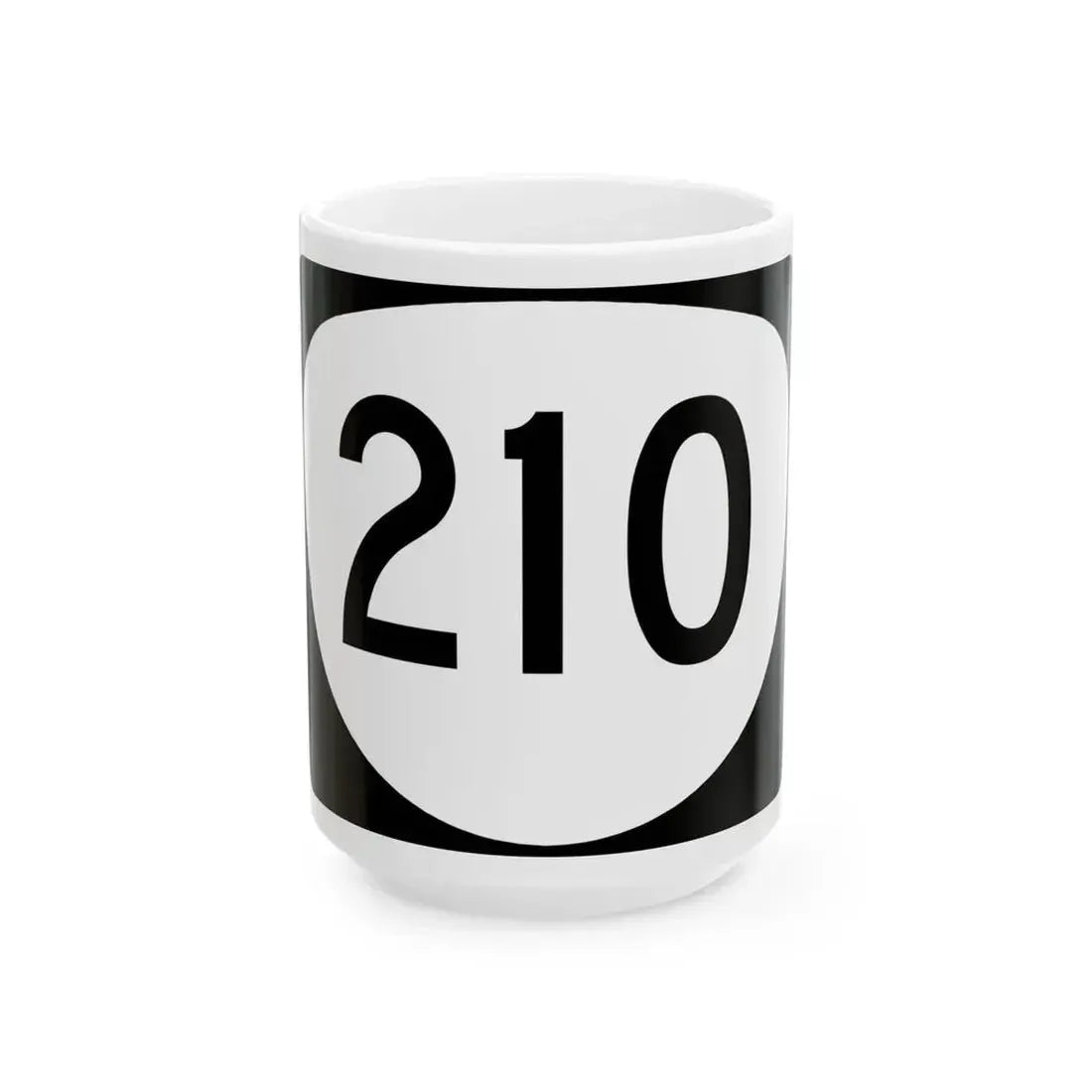 OR 210 (Oregon) (Road Sign) White Coffee Mug 15oz - Go Mug Yourself