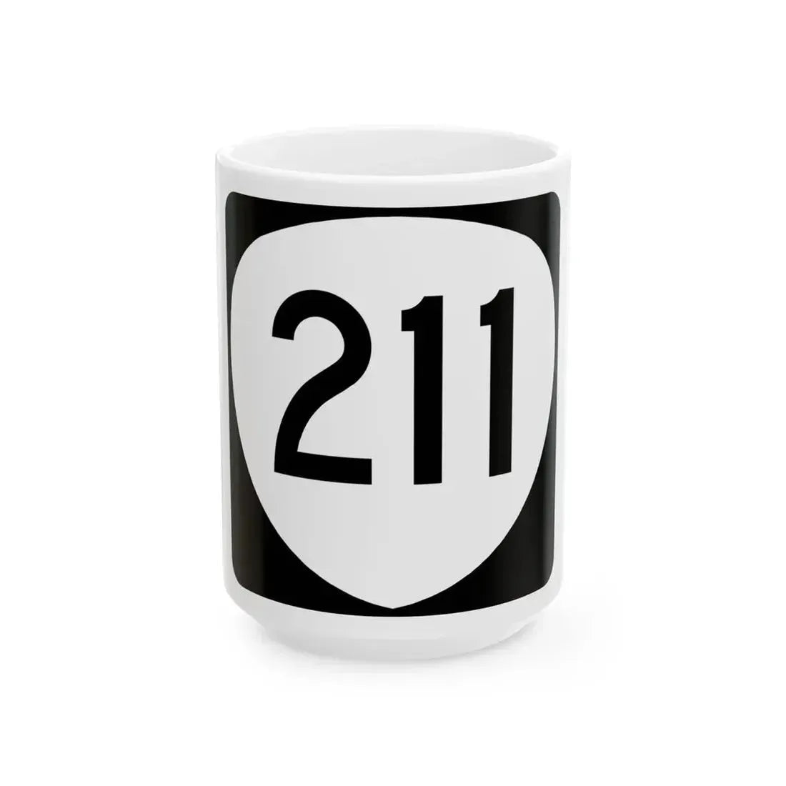 OR 211 (Oregon) (Road Sign) White Coffee Mug 15oz - Go Mug Yourself