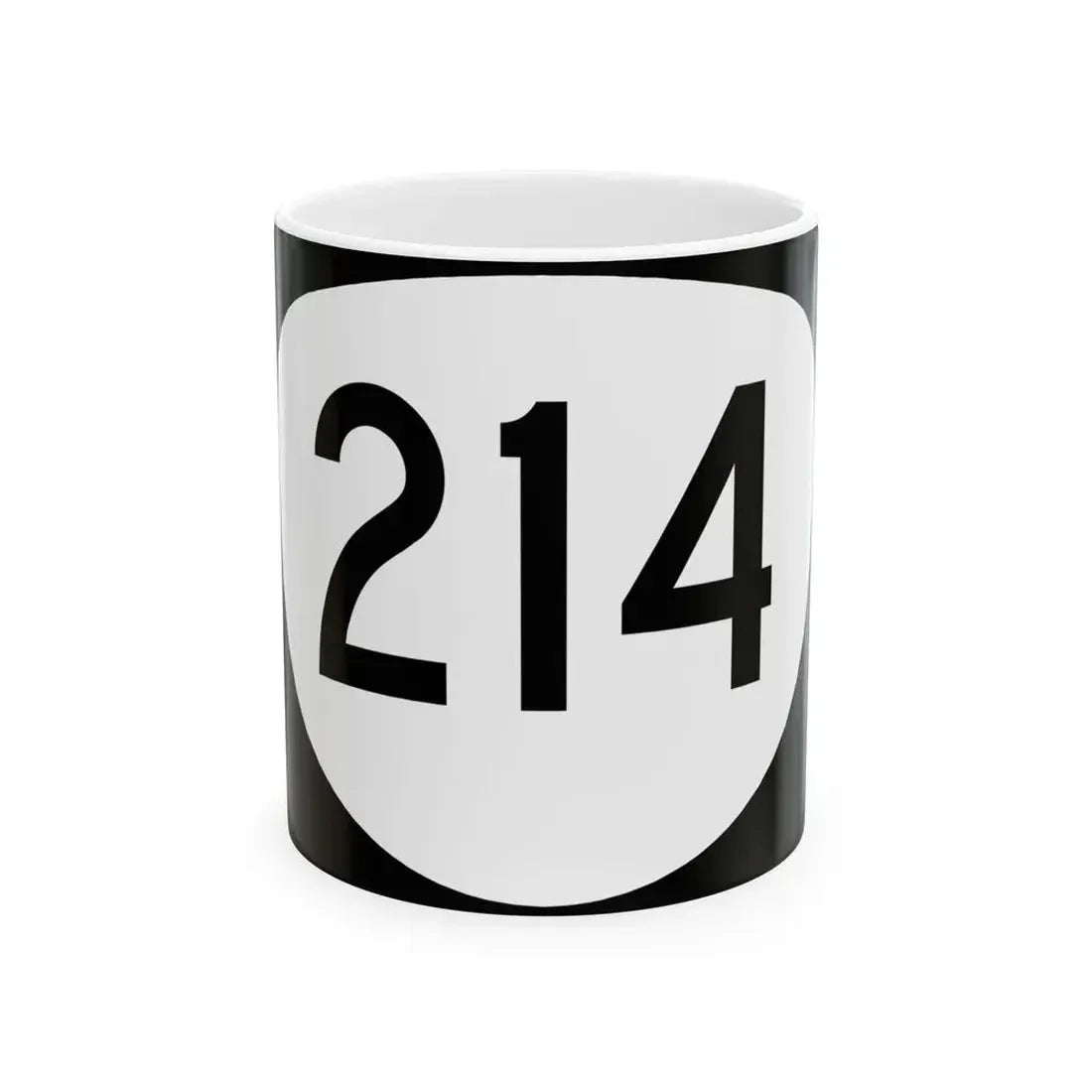OR 214 (Oregon) (Road Sign) White Coffee Mug 11oz - Go Mug Yourself
