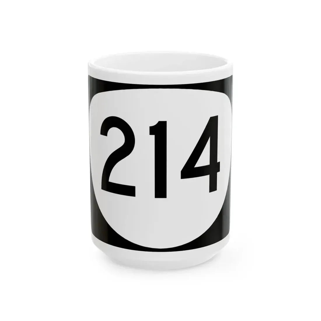 OR 214 (Oregon) (Road Sign) White Coffee Mug 15oz - Go Mug Yourself