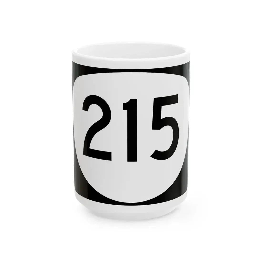 OR 215 (Oregon) (Road Sign) White Coffee Mug 15oz - Go Mug Yourself
