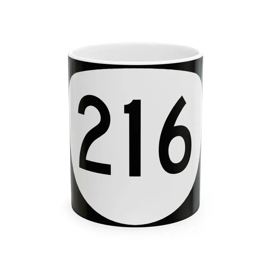 OR 216 (Oregon) (Road Sign) White Coffee Mug 11oz - Go Mug Yourself