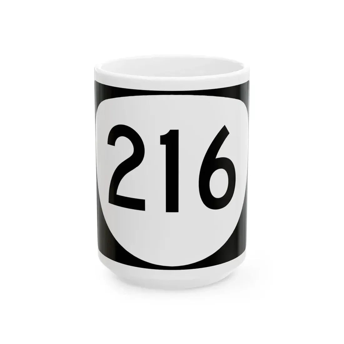 OR 216 (Oregon) (Road Sign) White Coffee Mug 15oz - Go Mug Yourself