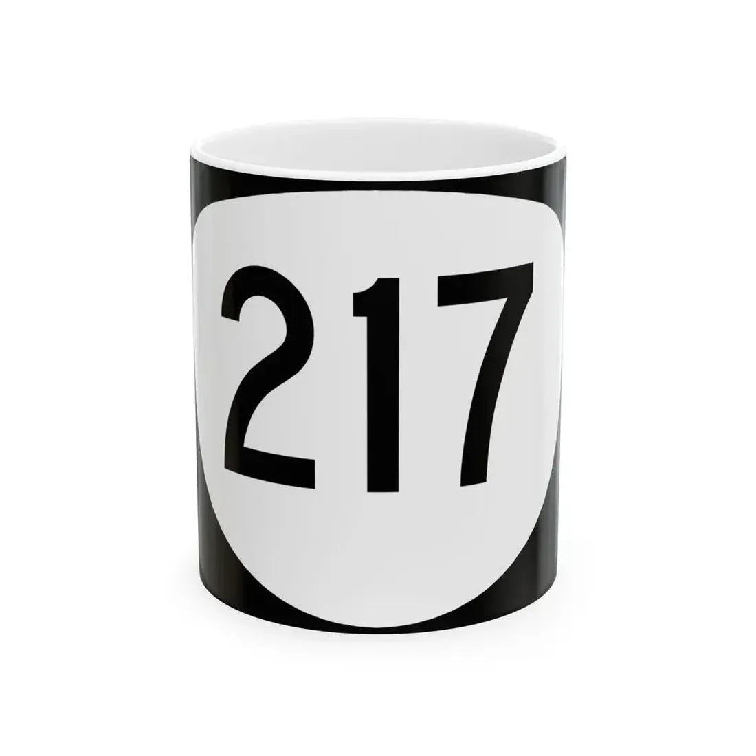 OR 217 (Oregon) (Road Sign) White Coffee Mug 11oz - Go Mug Yourself