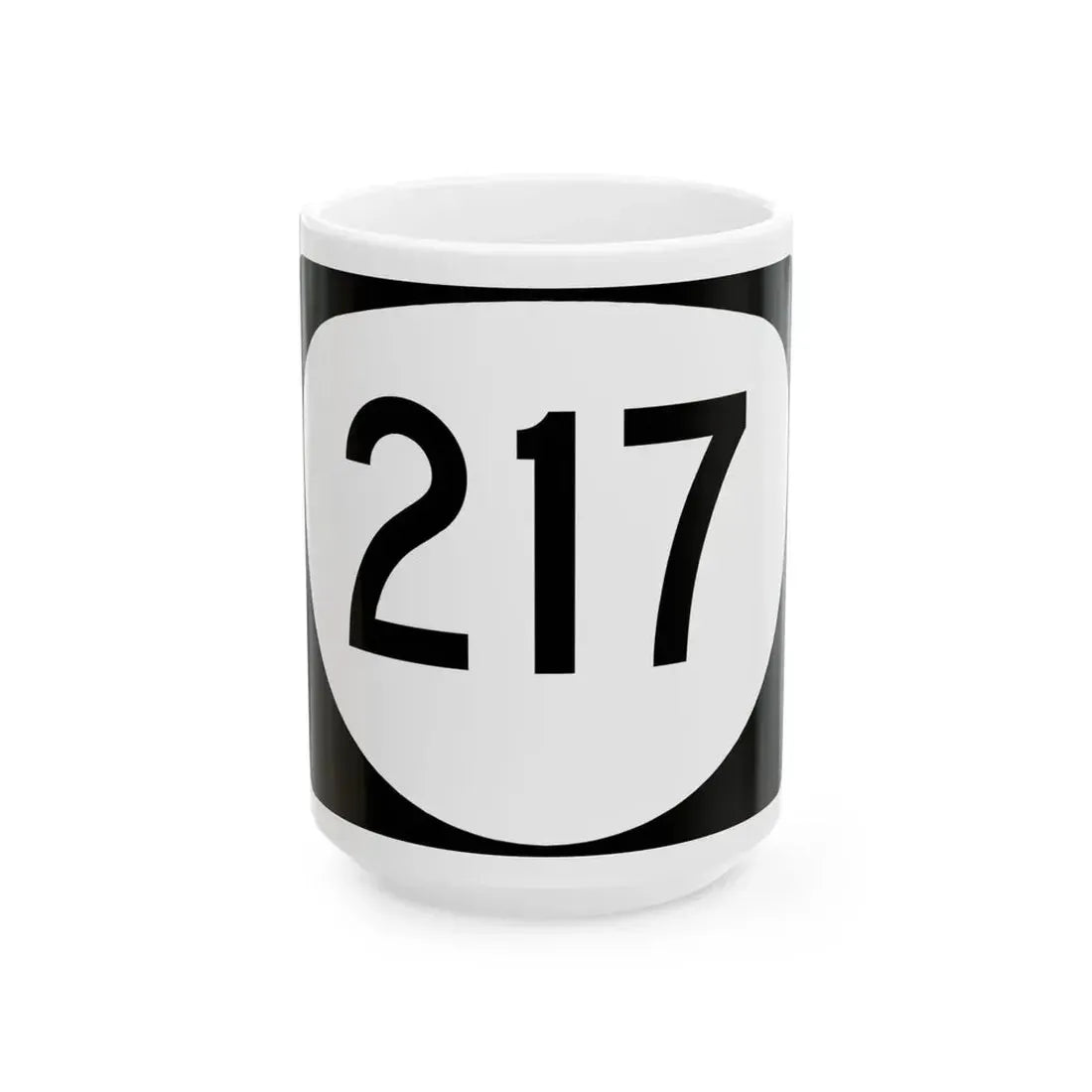OR 217 (Oregon) (Road Sign) White Coffee Mug 15oz - Go Mug Yourself