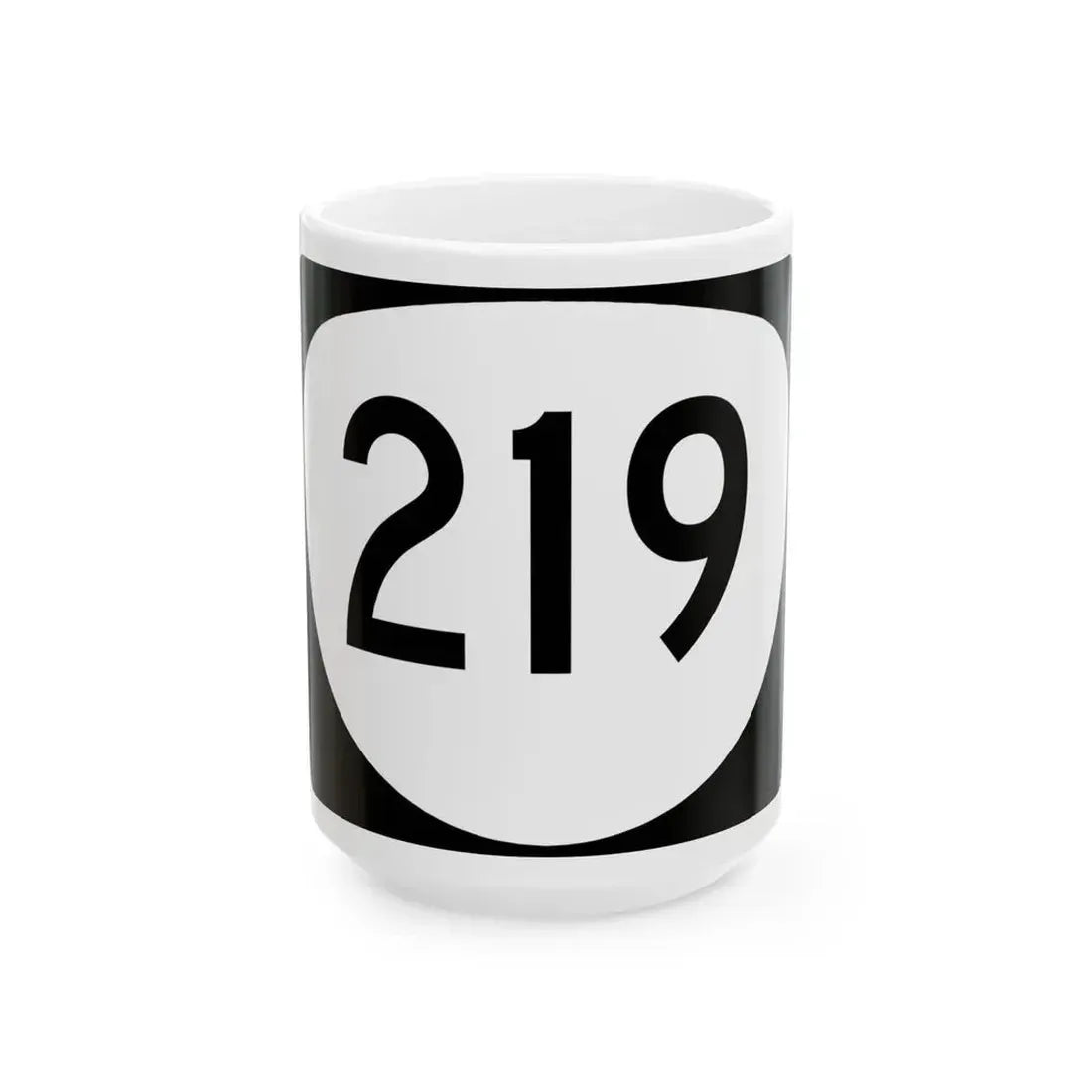OR 219 (Oregon) (Road Sign) White Coffee Mug 15oz - Go Mug Yourself