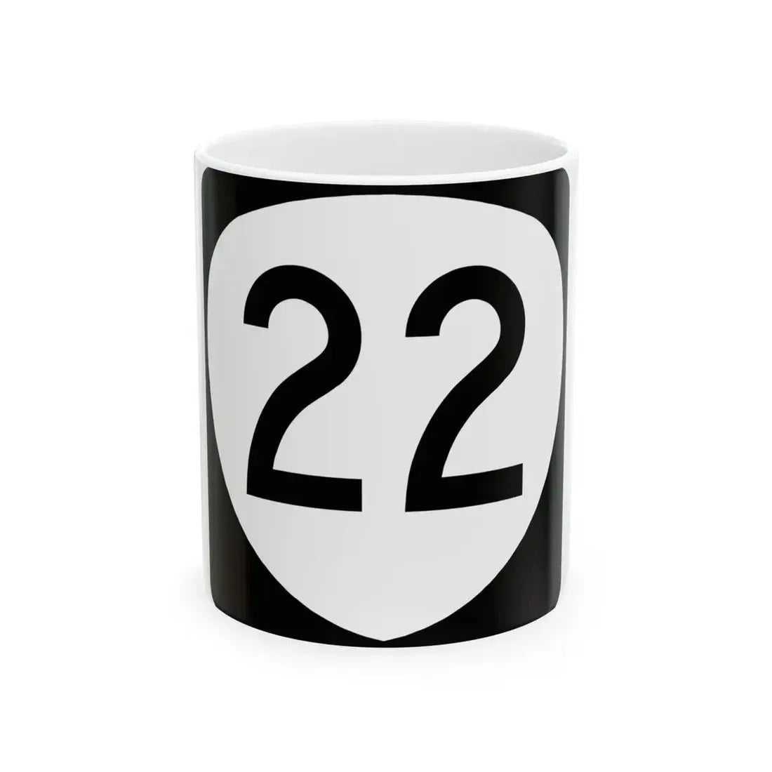 OR 22 (Oregon) (Road Sign) White Coffee Mug 11oz - Go Mug Yourself