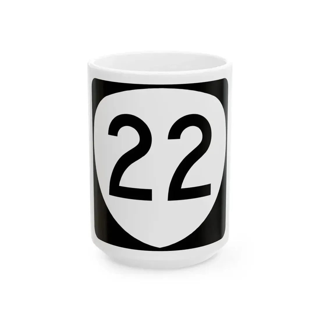 OR 22 (Oregon) (Road Sign) White Coffee Mug 15oz - Go Mug Yourself