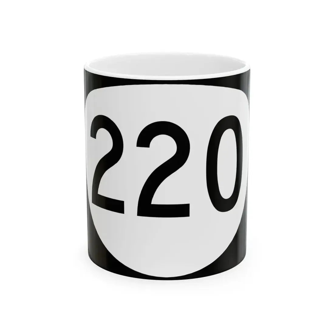 OR 220 (Oregon) (Road Sign) White Coffee Mug 11oz - Go Mug Yourself