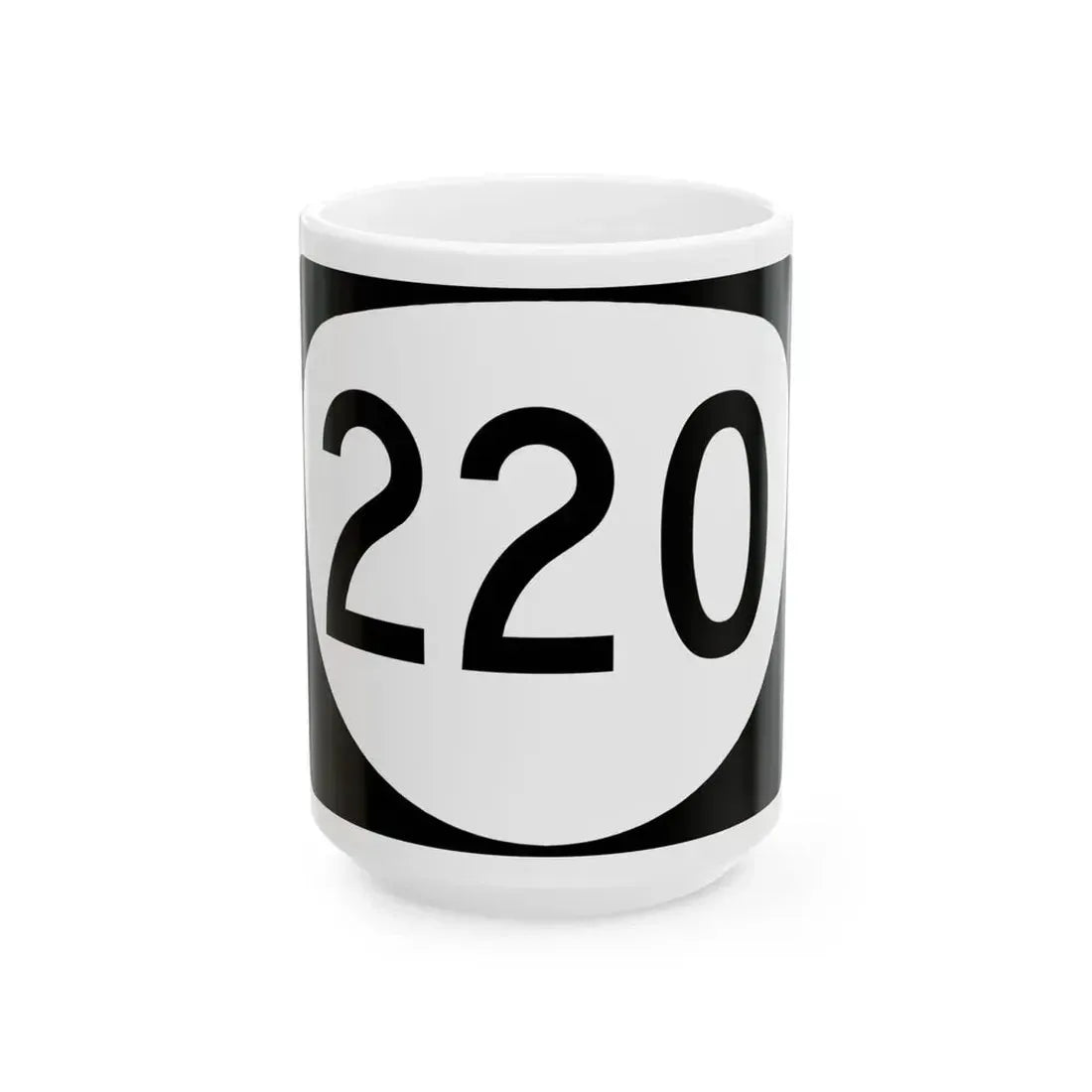 OR 220 (Oregon) (Road Sign) White Coffee Mug 15oz - Go Mug Yourself