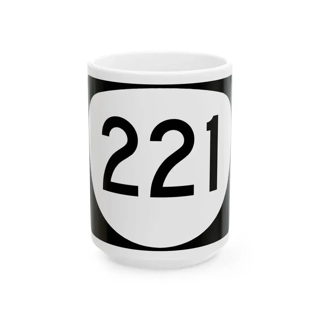 OR 221 (Oregon) (Road Sign) White Coffee Mug 15oz - Go Mug Yourself