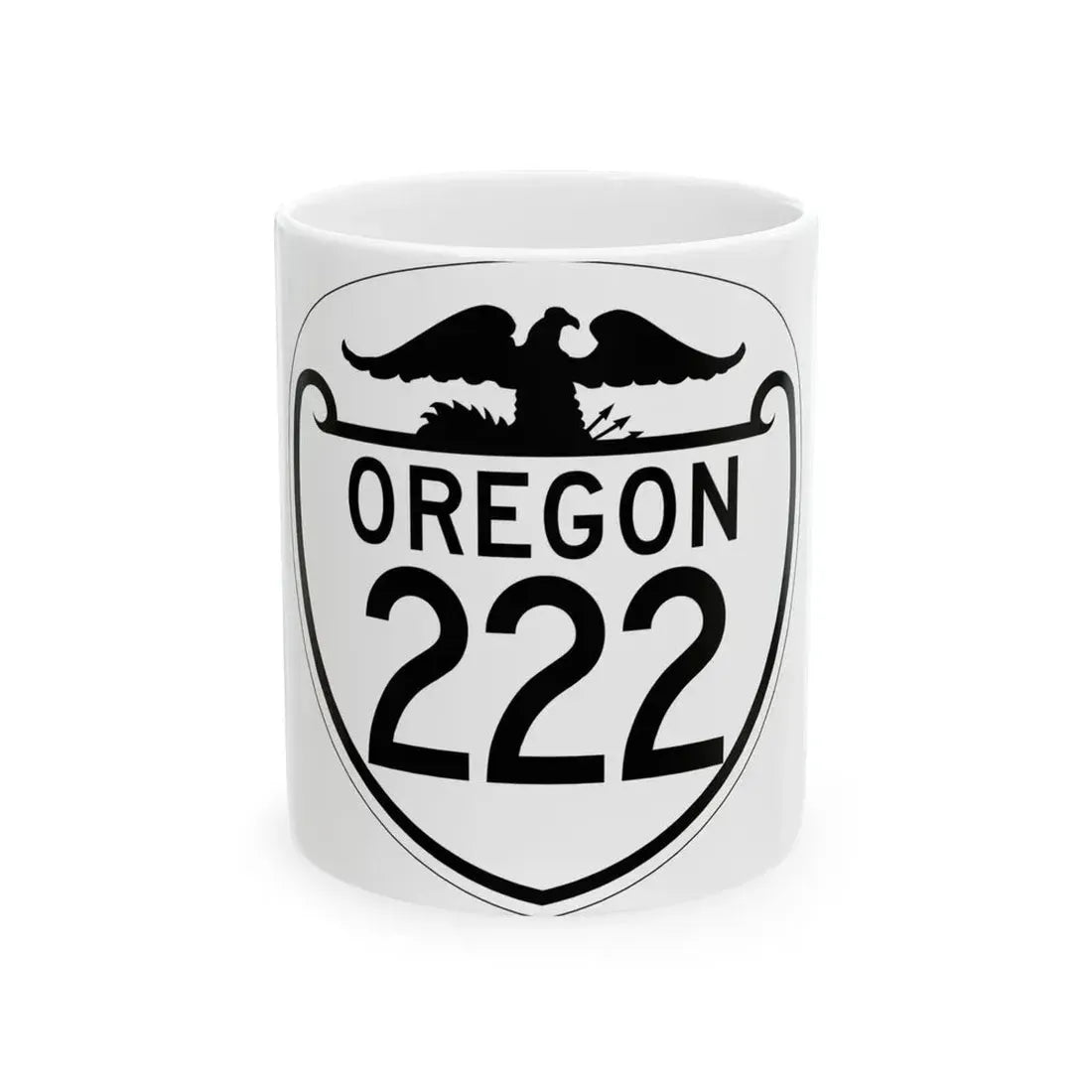 OR 222 1948 (Oregon) (Road Sign) White Coffee Mug 11oz - Go Mug Yourself