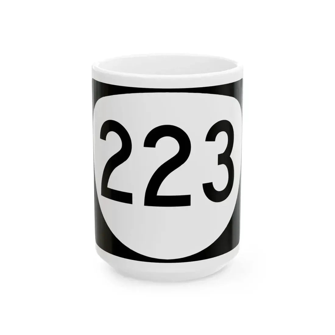 OR 223 (Oregon) (Road Sign) White Coffee Mug 15oz - Go Mug Yourself