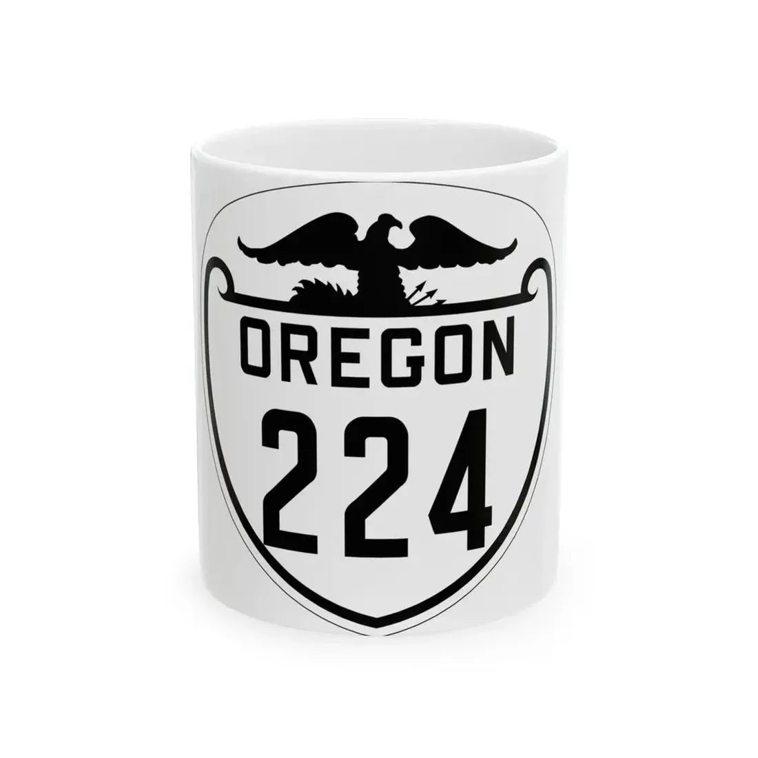 OR 224 1932 (Oregon) (Road Sign) White Coffee Mug 11oz - Go Mug Yourself