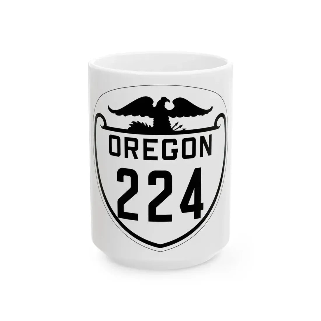 OR 224 1932 (Oregon) (Road Sign) White Coffee Mug 15oz - Go Mug Yourself