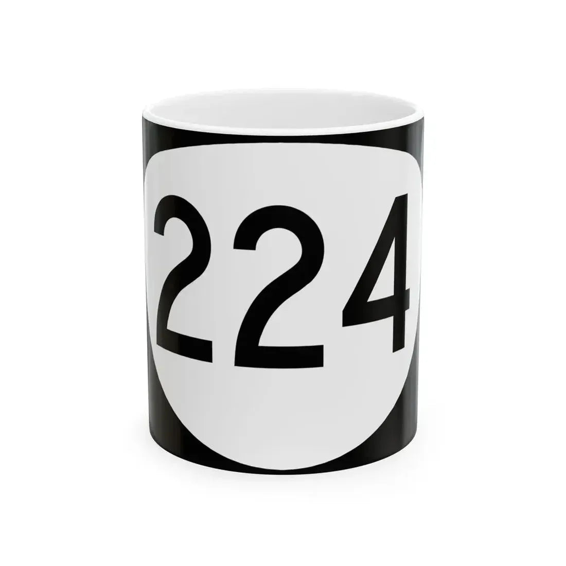 OR 224 (Oregon) (Road Sign) White Coffee Mug 11oz - Go Mug Yourself