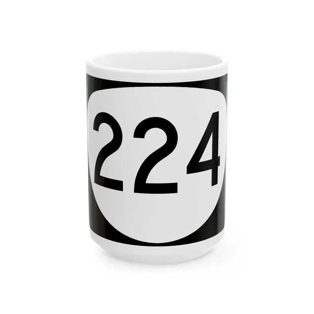 OR 224 (Oregon) (Road Sign) White Coffee Mug 15oz - Go Mug Yourself