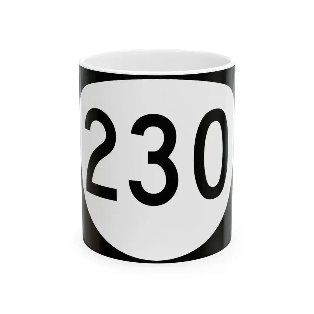 OR 230 (Oregon) (Road Sign) White Coffee Mug 11oz - Go Mug Yourself