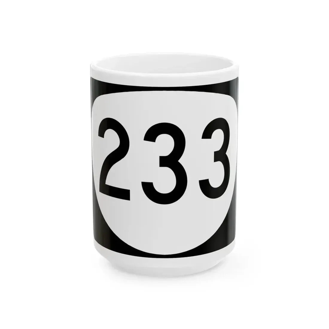OR 233 (Oregon) (Road Sign) White Coffee Mug 15oz - Go Mug Yourself