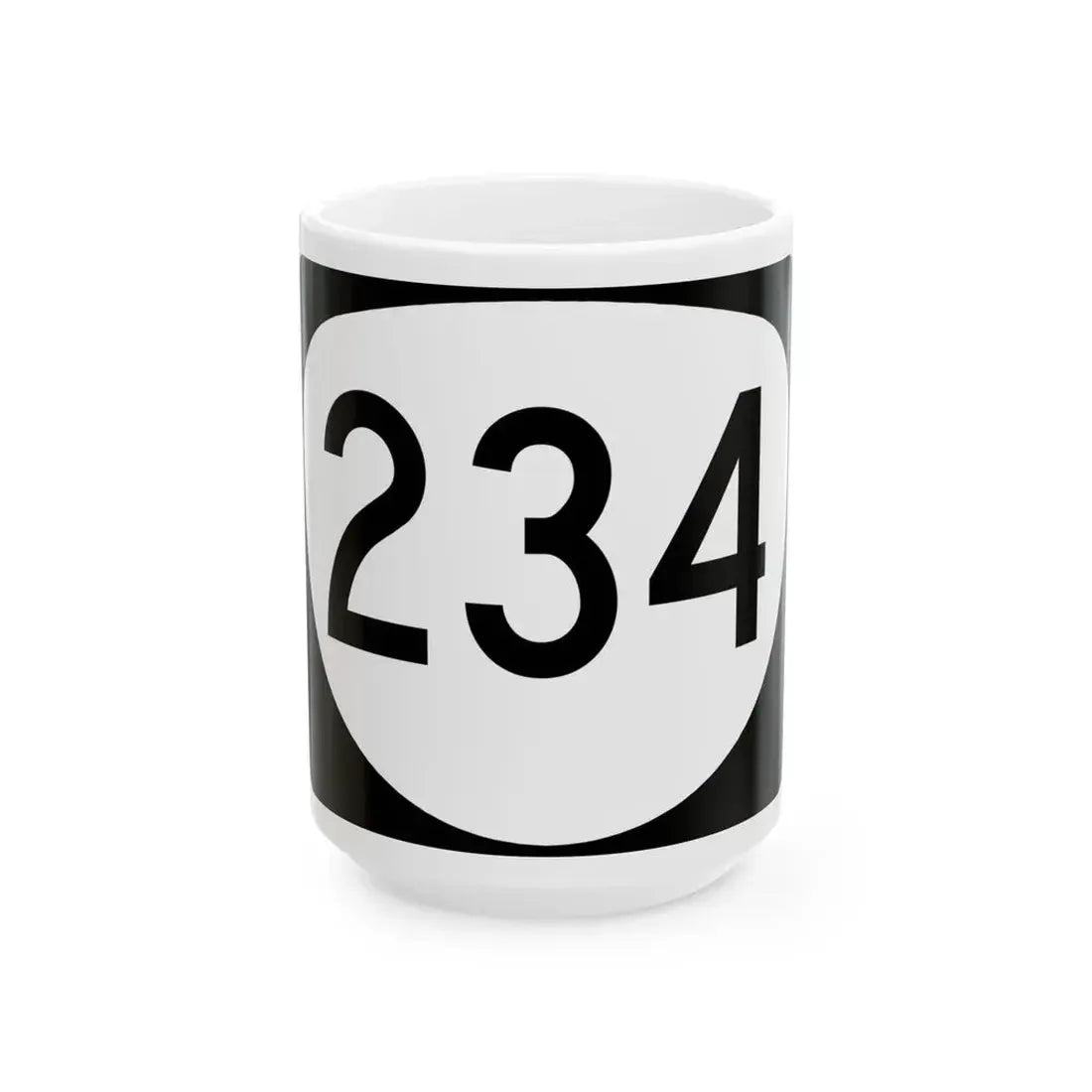 OR 234 (Oregon) (Road Sign) White Coffee Mug 15oz - Go Mug Yourself