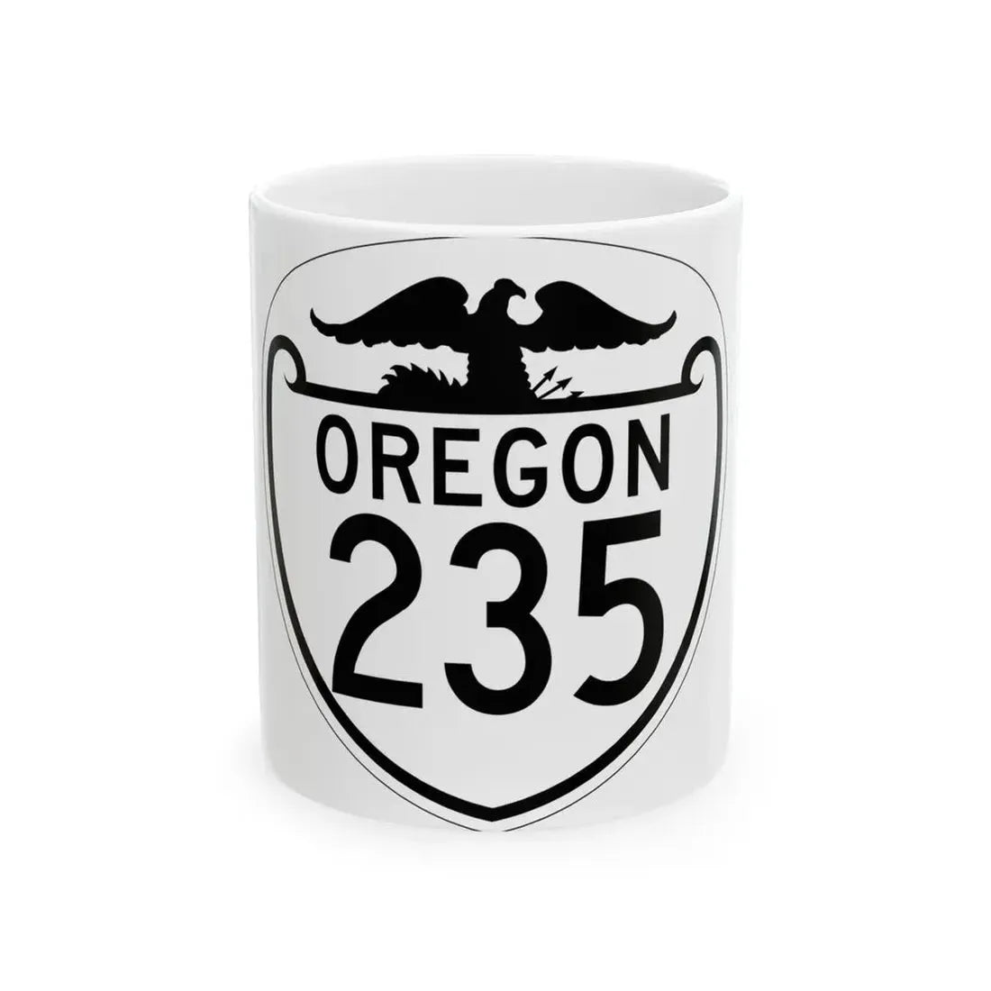 OR 235 1948 (Oregon) (Road Sign) White Coffee Mug 11oz - Go Mug Yourself